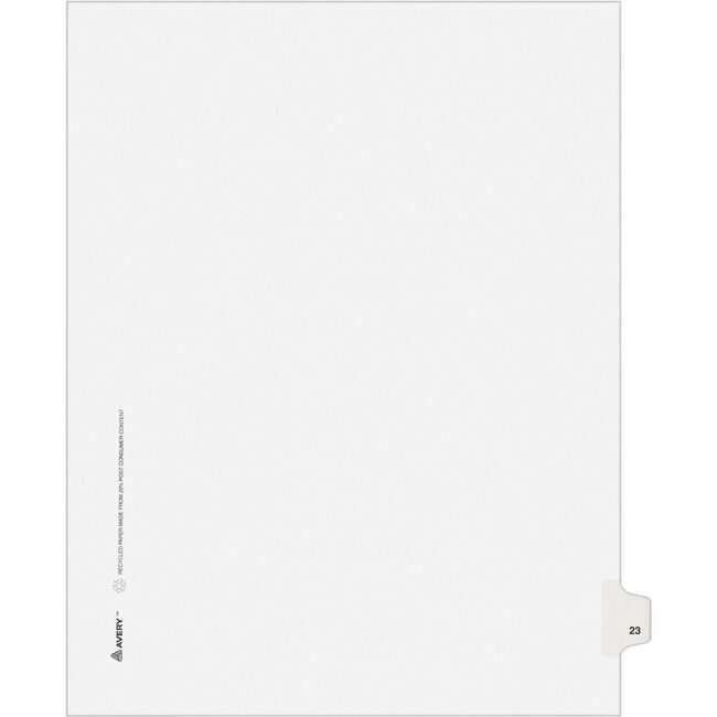 Avery Products Corporation Dividers Index Sidetab 23 AVE01023