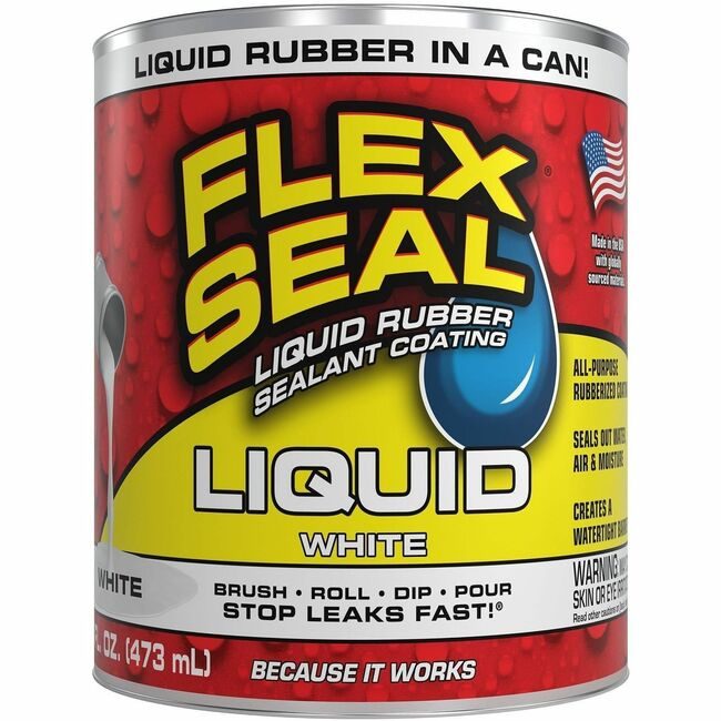 Swift Response, LLC Flex Seal Rubber Liquid 16FL Oz White FLXLFSWHTR16