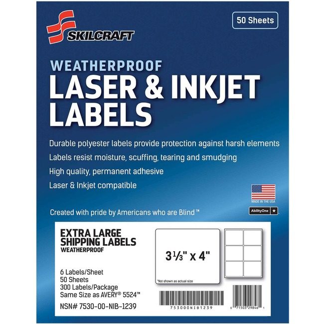 Varies / verify SKU SKU-LEVEL VERIFICATION REQUIRED Label Weatherprf 3-1/3X4 White NSN6736217