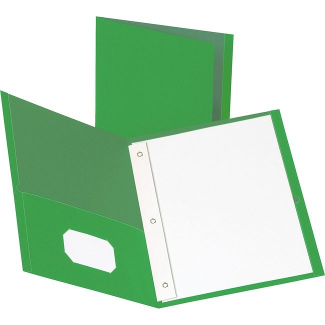 Business Source Folder 2POCKET W/Fastnr Green BSN78509