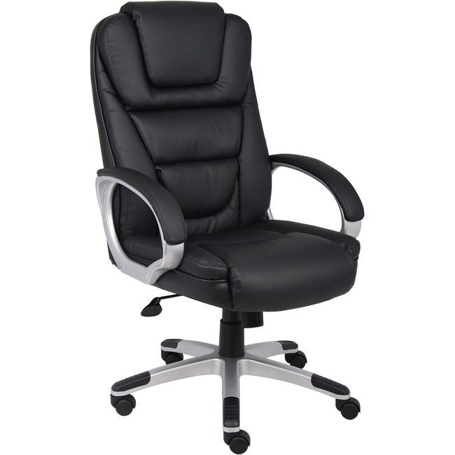 Boss Office Products Hi Bk Blk Lthr BOPVSBO8601