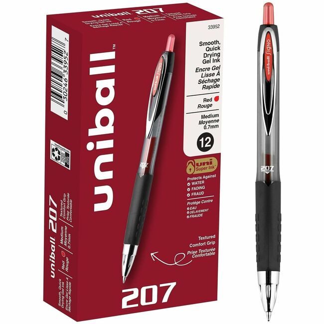Mitsubishi Pencil Co. / uni-ball Pen Gel 207 Retrct 0.7MM Red UBC33952