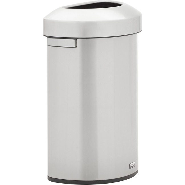 Rubbermaid Commercial Products Trashcan 16GAL 1/2 ROUND Ss RCP2147550