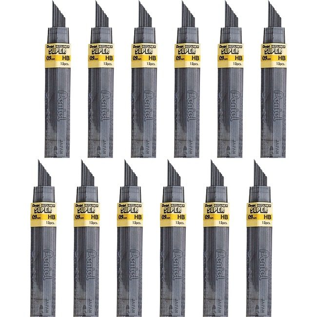 Pentel of America Lead 0.9MM Hb/Black 15 Count PEN509HBBX
