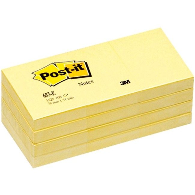 3M Company Notes Post-It 1.5X2 12 Pack Ca MMM653YWBD