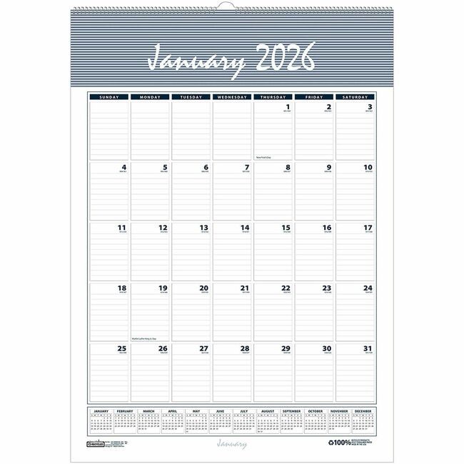 House of Doolittle Calendar Wall Barhrbr 12X17 HOD332