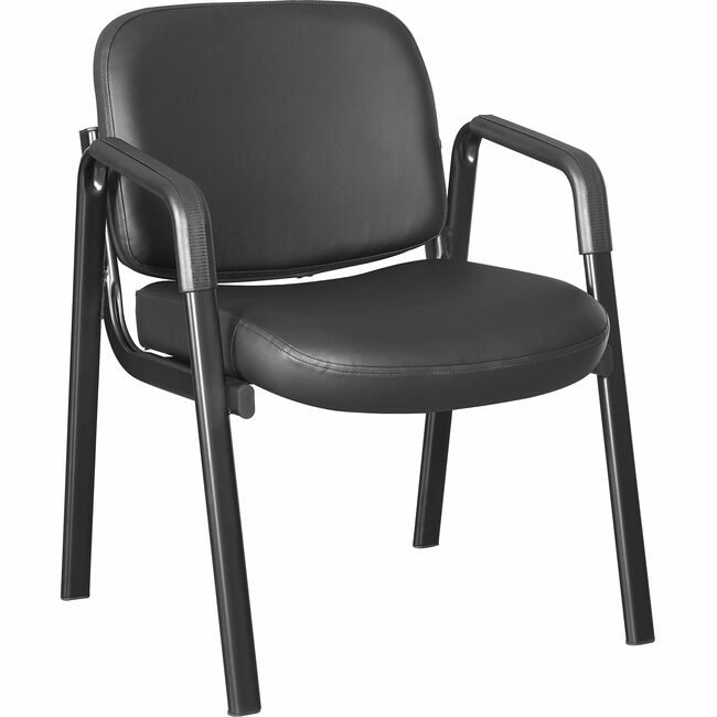 Lorell Chair Guest 4LEG W/Arm Lthr LLR84594