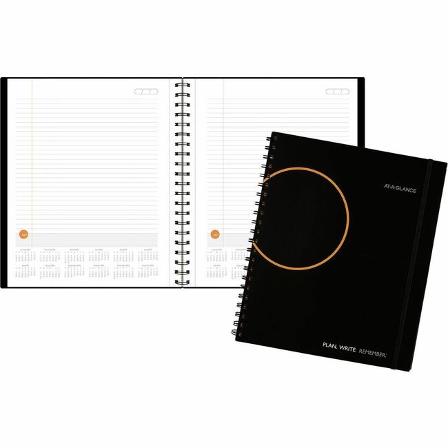 ACCO Brands AT-A-GLANCE Notebook Plannr Cal 9X11 Black AAG70620905