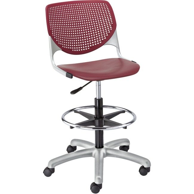 KFI Seating Poly Adj Stool Perf Back KFIDS2300P07