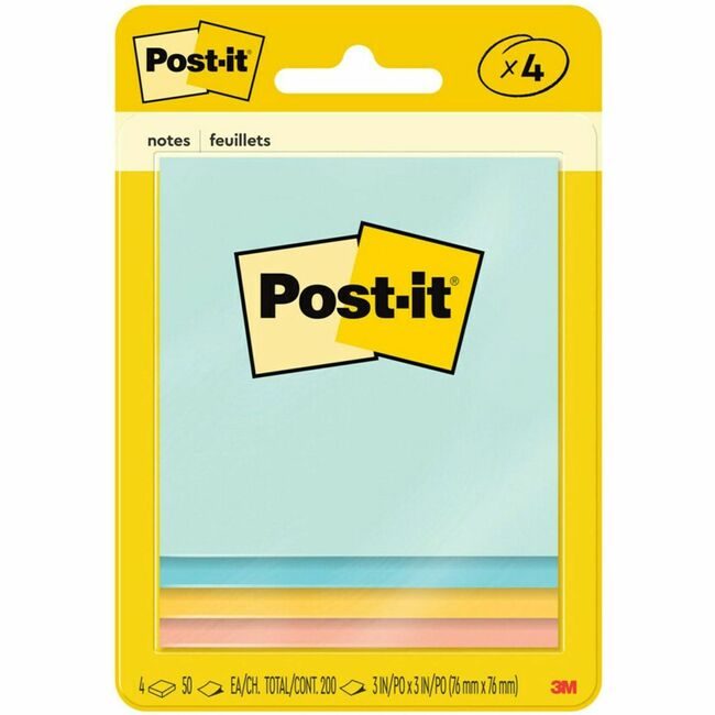 3M Company Notes Post-Ti 3X3 4 PACK MMM5401