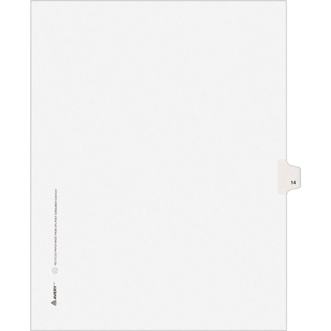 Avery Products Corporation Dividers Index Sidetab 14 AVE11924