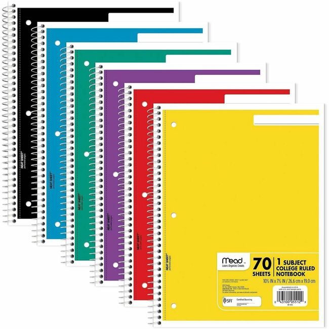 ACCO Brands Mead / Five Star Notebook Wire Clg 1SUB 70SH MEA05512BD