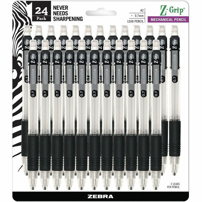 Zebra Pen Corporation Pencil Z-Grip 0.7MM Black 24 ZEB15241
