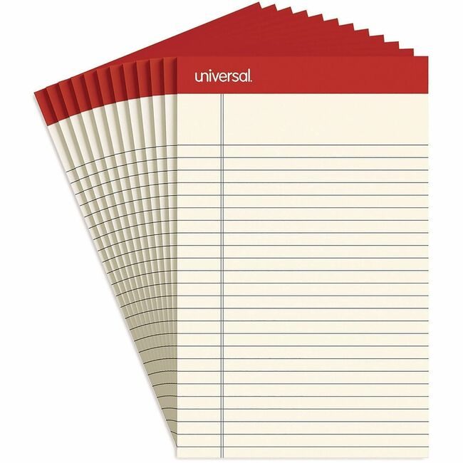 Universal Office Products Pad Nrw Ruld Perf 5X8 Iy UNV35852