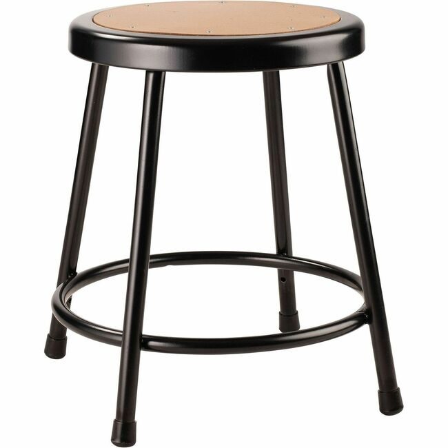 National Public Seating Stool 18IN Wood Black NPS621810