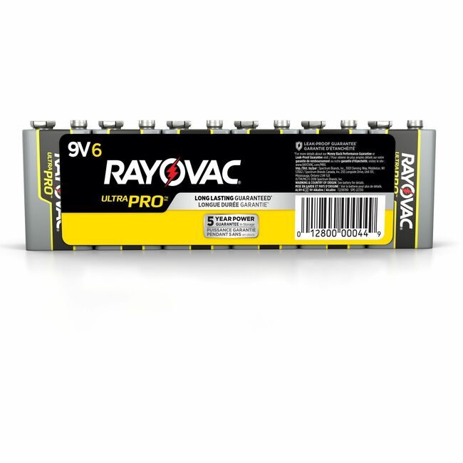 Energizer Holdings Rayovac Battery Alka Ultra Pro 9V 6 Pack RAYAL9V6