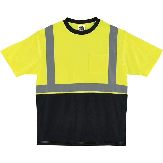 Ergodyne T-Shirt Black Front 3X Lime EGO22507