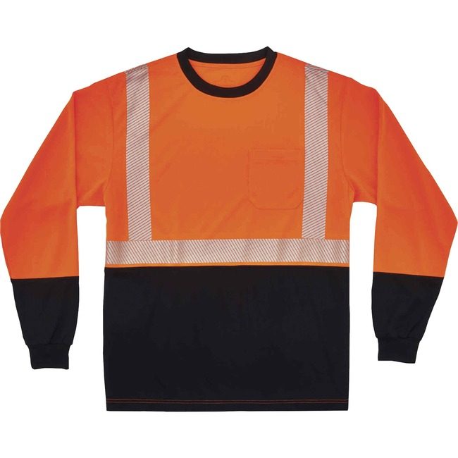 Ergodyne T-Shirt Long Sleeve L Orng EGO22684