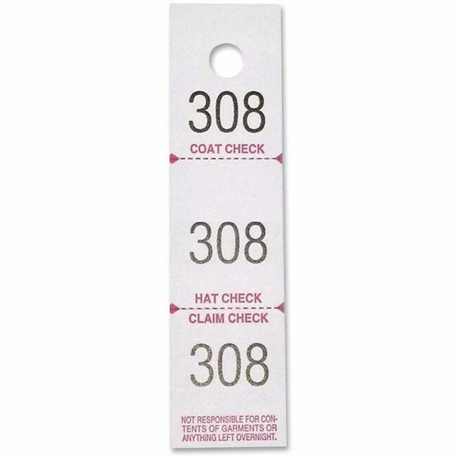 Sparco Tickets Coatcheck 3-PART We SPR99300