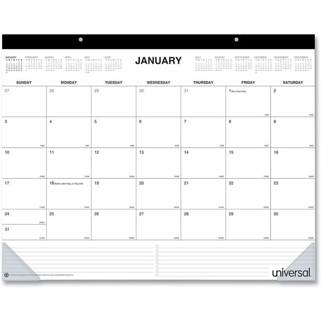 Universal Office Products Calendar Deskpad UNV71002