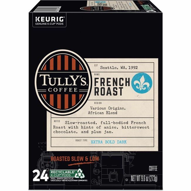 Keurig Dr Pepper / Green Mountain Coffee Roasters Kcup Tullys Frnchroast 24BX GMT192619