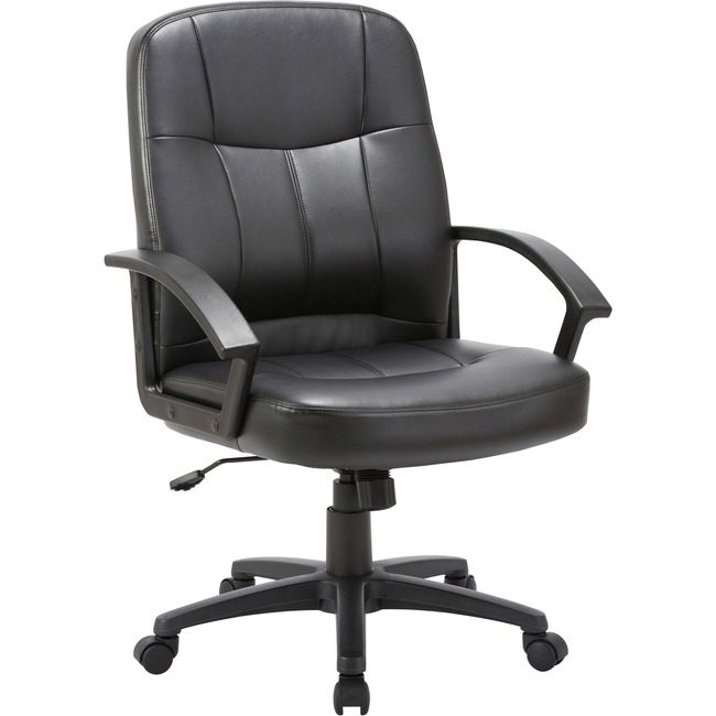 Lorell Chair Exec Mid Leath Black LLR60121