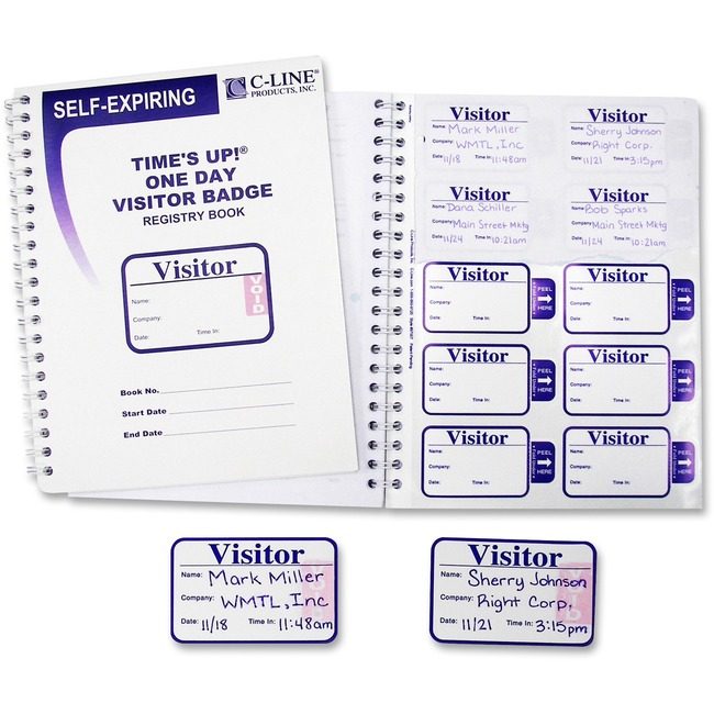 C-Line Products Log Vistr Badge Self Exprng CLI97009