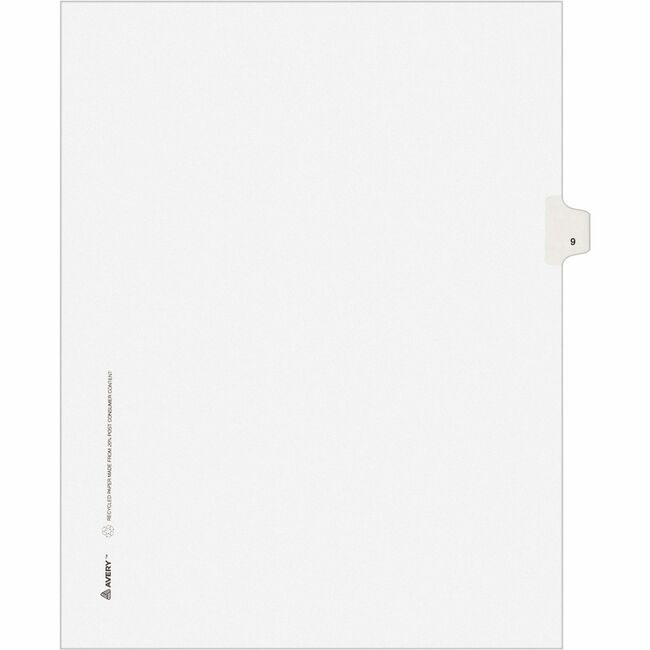 Avery Products Corporation Dividers Index Sidetab 9 AVE11919