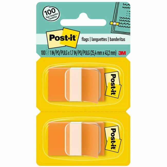 3M Company Flags Post-It 1" 100 Count Oe MMM680-OE2