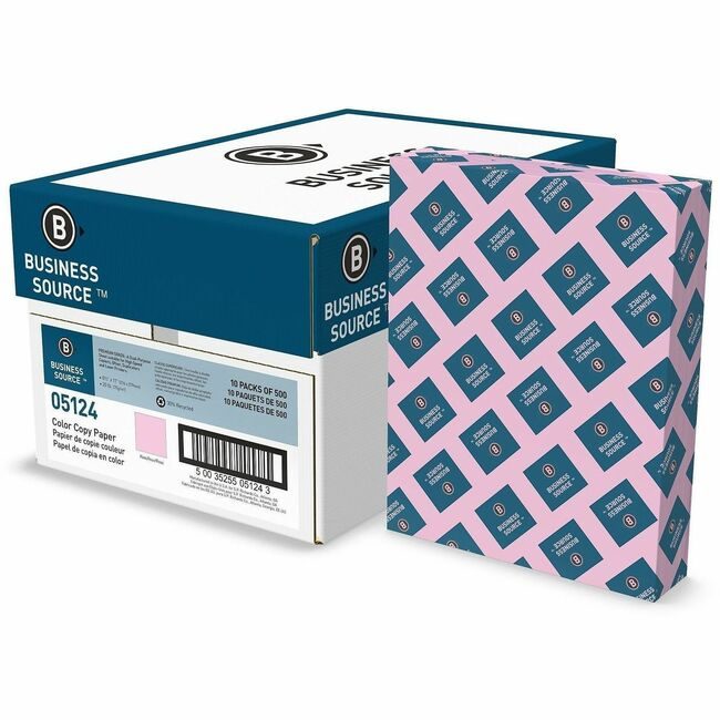 Business Source Paper 8.5X11 20LB Pink BSN05124