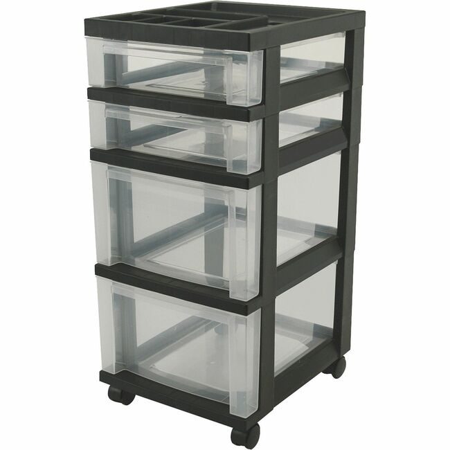 IRIS USA Cart 4-DRAWER Black IRS116827