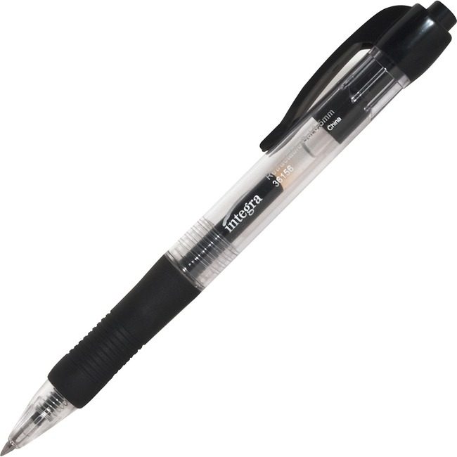 Integra Pen Gel Retract 0.5MM Black ITA36156