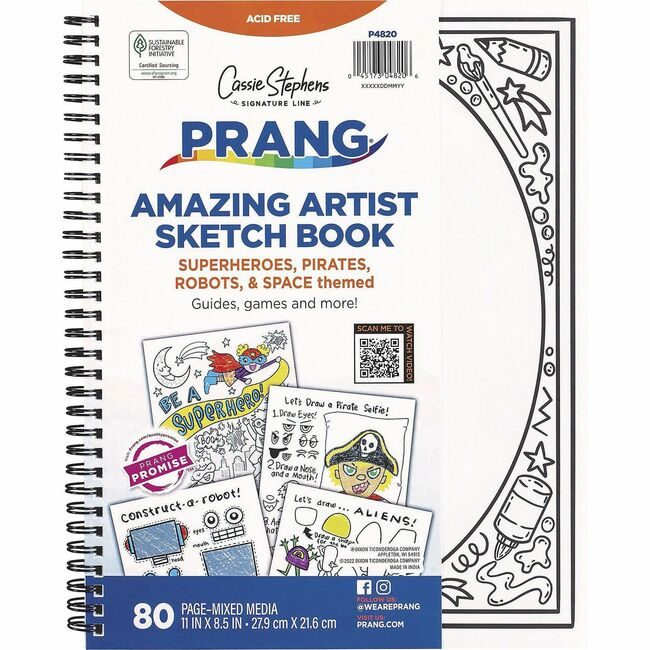 Pacon Corporation Sketchbook Themes 80PAGES PACP4820
