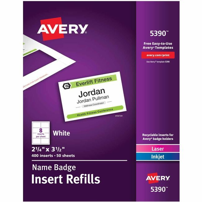 Avery Products Corporation Refill Badge 2.25X3.5" 400 AVE5390