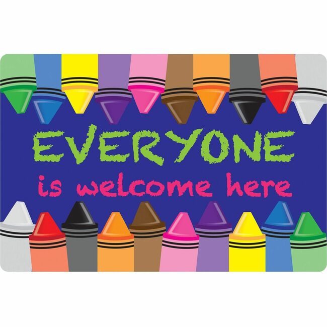 Ashley Productions Mat Welcome Crayons Every ASH91502