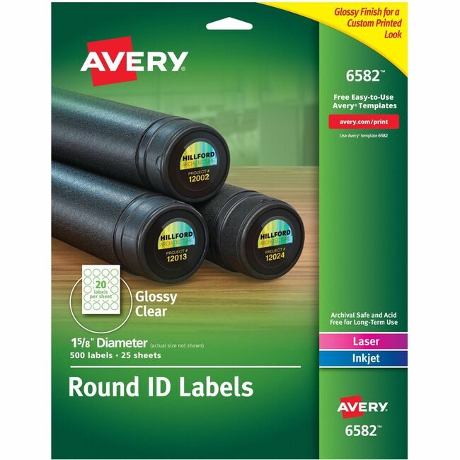 Avery Products Corporation Label Id Glossy Rnd 20UP AVE6582