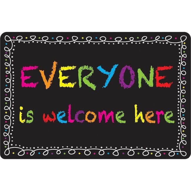 Ashley Productions Mat Welcome Chalk Everyone ASH91508