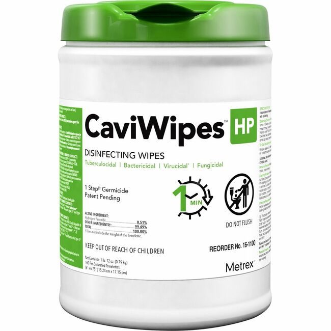 Metrex Research CaviCide Wipes Caviwipes 6X6.75 160 MRXACHP078100