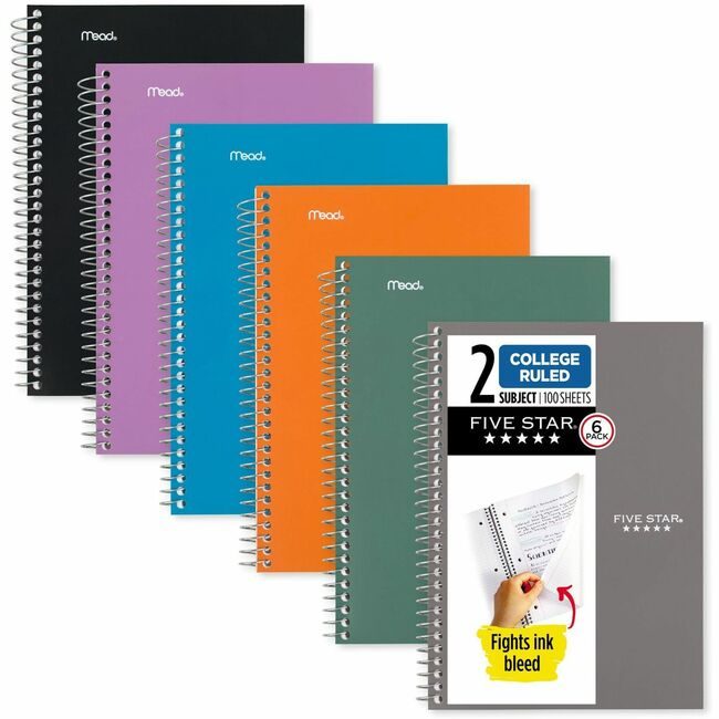 ACCO Brands Mead / Five Star Notebook Cr 2SUB 6 Pack MEA840029A