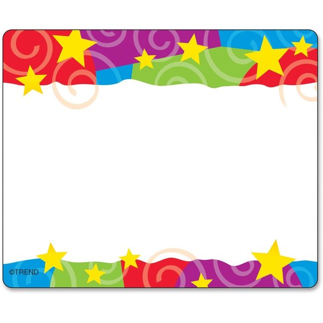 TREND Enterprises Labels Stars & Swirls 36 Count TEPT68070