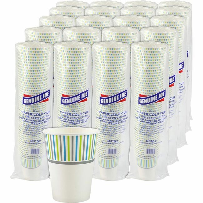 Genuine Joe Cup Cold Paper 12OZ 50 Pack GJO03162CT