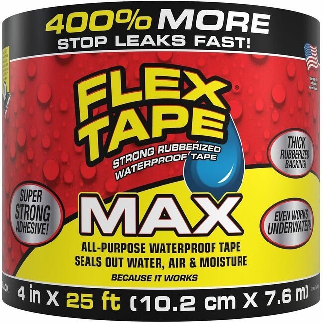Swift Response, LLC Flex Seal Tape Max 4"X25 Black FLXTFSMAXBLK04