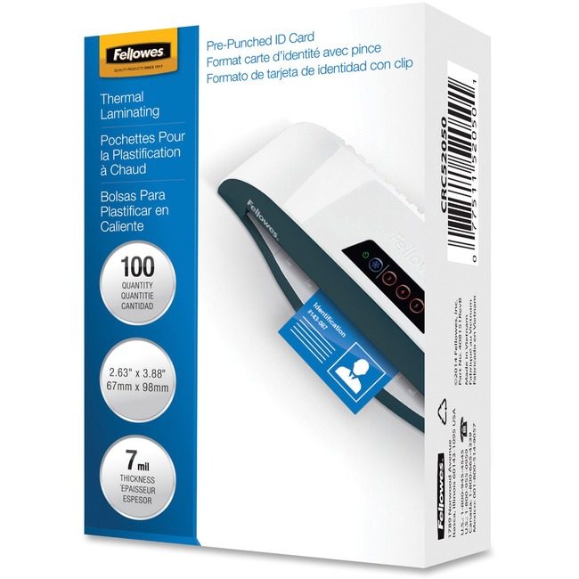 Fellowes Brands Pouch Id 7-MIL FEL52050