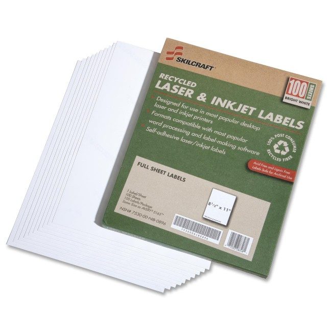 Varies / verify SKU SKU-LEVEL VERIFICATION REQUIRED Label Full Sheet Recycled L NSN5789298