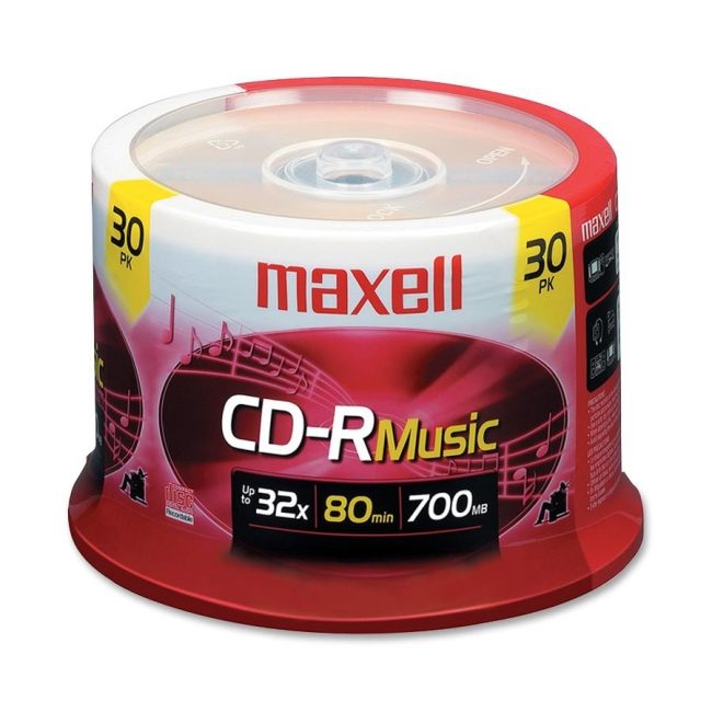 Maxell Spindle Cd-R Audio 30 Pack MAX625335
