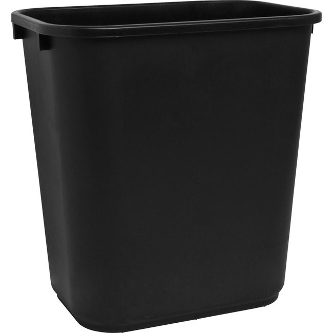 Sparco Wastebasket Rect 28 QT Black SPR02160