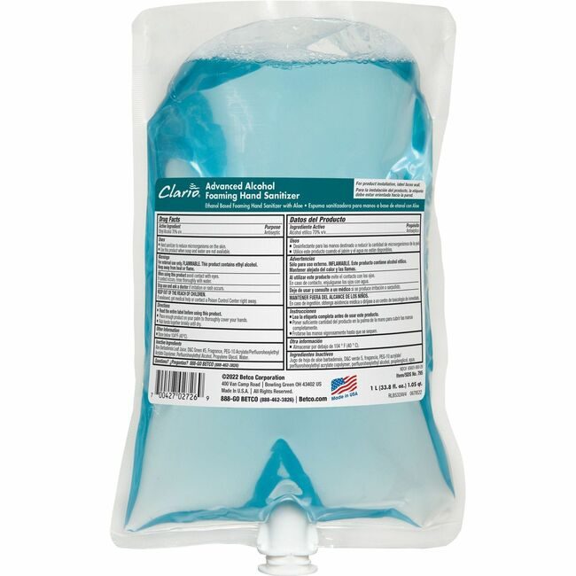 Betco Corporation Sanitizer Refill Clario Fo BET7952900