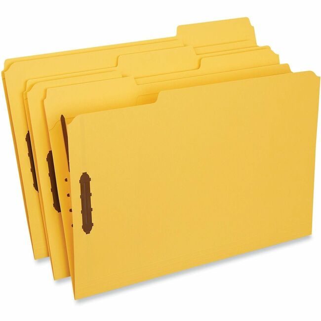 Universal Office Products Folder 2FSTNR Legal 50 Yellow UNV13528