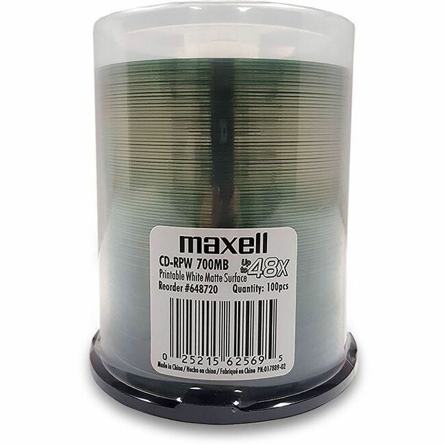 Maxell Cdr Prnt We 100 SPND#648720 MAX648720