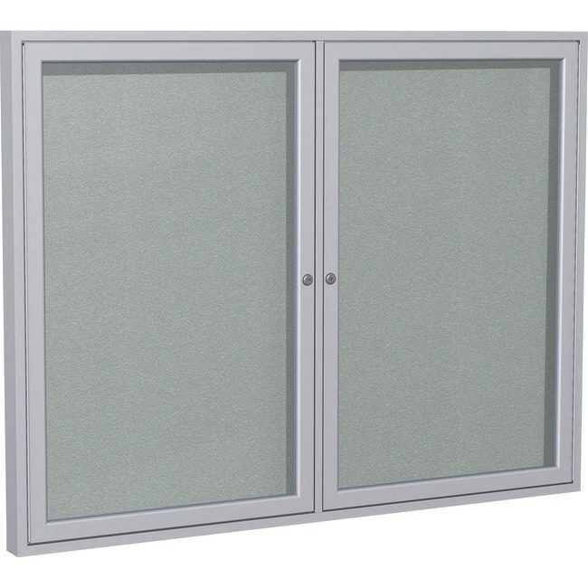 Ghent Manufacturing Board Enc 2DR Alm 36X48 Slv GHEPA23648VX193